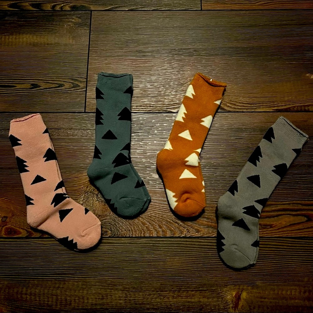 NWT Toddler Tree Socks Pack of 4 - Ages 3-4